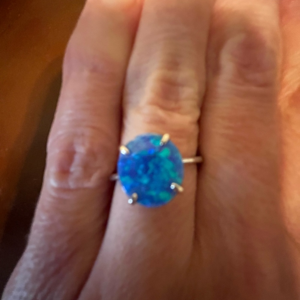 Blue Opal Ring